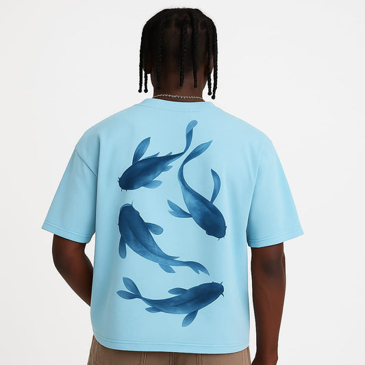 ODDVEST Fish Sky Blue